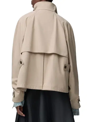 Loewe Women's Raglan-Sleeve Cotton-Blend Short Parka - Beige - Size 10 | Thumbnail 4 Loewe Women's Raglan-Sleeve Cotton-Blend Short Parka - Beige - Size 10 | Thumbnail 4