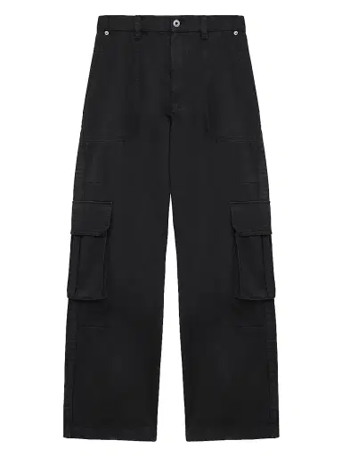 LOEWE Men's Cotton Cargo Trousers - Black | Thumbnail 1 LOEWE Men's Cotton Cargo Trousers - Black | Thumbnail 1