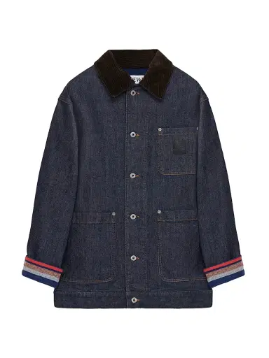 LOEWE Men's Denim Chore Jacket - Raw Denim Blue | Thumbnail 1 LOEWE Men's Denim Chore Jacket - Raw Denim Blue | Thumbnail 1