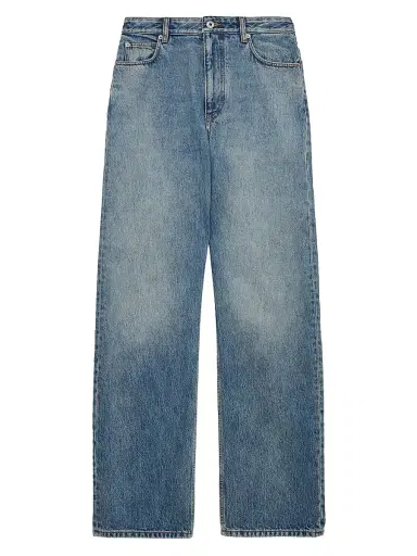 LOEWE Women's ?Anagram Wide-Leg Jeans - Washed Denim | Thumbnail 1 LOEWE Women's ?Anagram Wide-Leg Jeans - Washed Denim | Thumbnail 1