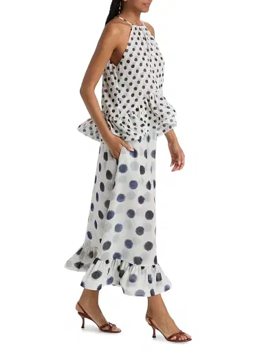 Misa Los Angeles Women's Hope Polka-Dot Midi-Skirt | Thumbnail 2 Misa Los Angeles Women's Hope Polka-Dot Midi-Skirt | Thumbnail 2