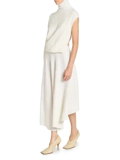 Alaïa Women's Wool One-Sleeve Turtleneck Sweaterdress | Thumbnail 2 Alaïa Women's Wool One-Sleeve Turtleneck Sweaterdress | Thumbnail 2