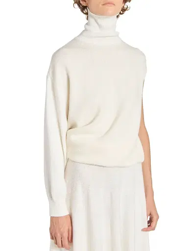 Alaïa Women's Wool One-Sleeve Turtleneck Sweaterdress | Thumbnail 6 Alaïa Women's Wool One-Sleeve Turtleneck Sweaterdress | Thumbnail 6