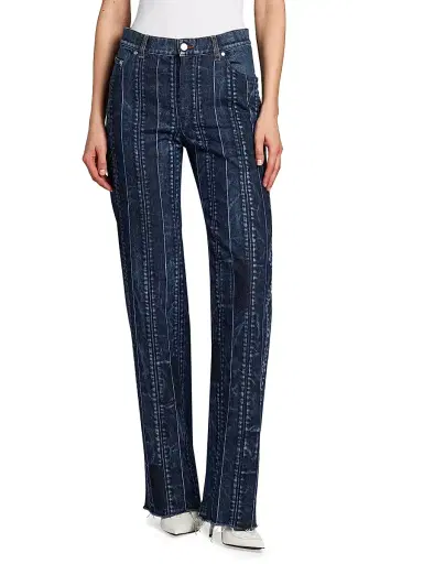 Stella McCartney Women's Dyed Mid-Rise Straight Jeans - Dark Blue | Thumbnail 3 Stella McCartney Women's Dyed Mid-Rise Straight Jeans - Dark Blue | Thumbnail 3