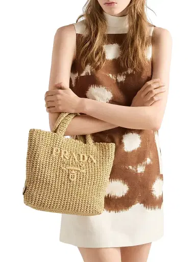 Prada Women's Small Crochet Top Handle Bag | Thumbnail 3 Prada Women's Small Crochet Top Handle Bag | Thumbnail 3
