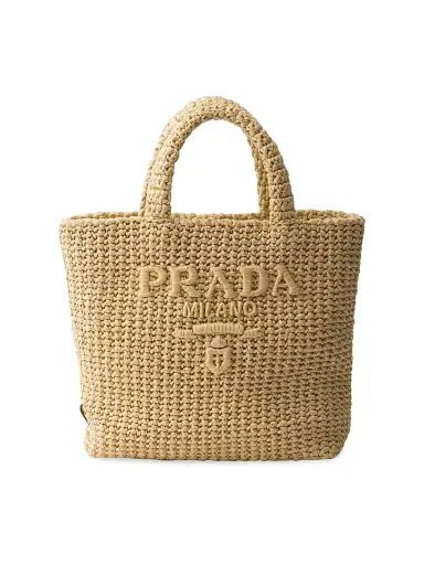 Prada Women's Small Crochet Top Handle Bag | Thumbnail 1 Prada Women's Small Crochet Top Handle Bag | Thumbnail 1