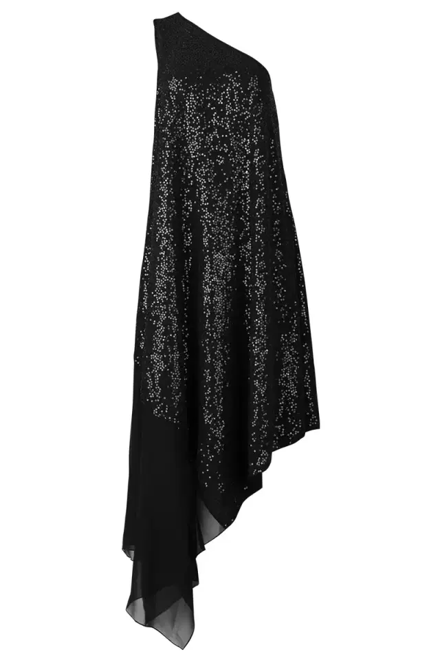Embellished One Shoulder Asymetrical Dress Embellished One Shoulder Asymetrical Dress