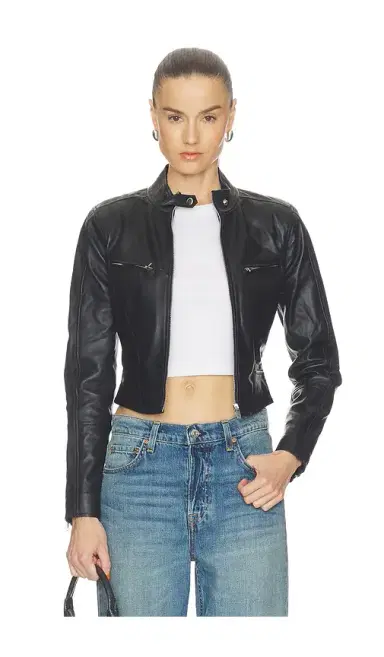 GRLFRND Danica Leather Racer Jacket | Thumbnail 2 GRLFRND Danica Leather Racer Jacket | Thumbnail 2