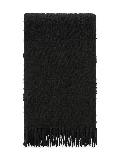 Loro Piana Women's Maidar Cashmere-Blend Scarf - Black | Thumbnail 1 Loro Piana Women's Maidar Cashmere-Blend Scarf - Black | Thumbnail 1