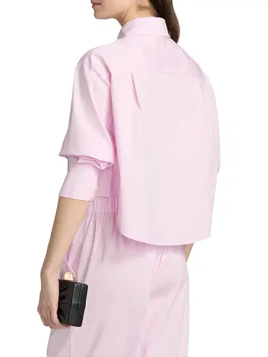 Simkhai Women's Renata Cropped Button-Up Shirt | Thumbnail 5 Simkhai Women's Renata Cropped Button-Up Shirt | Thumbnail 5