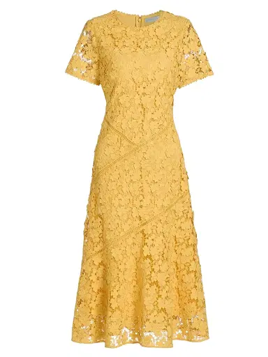 Elie Tahari Women's The Marci Lace Midi-Dress - Golden Hour | Thumbnail 1 Elie Tahari Women's The Marci Lace Midi-Dress - Golden Hour | Thumbnail 1