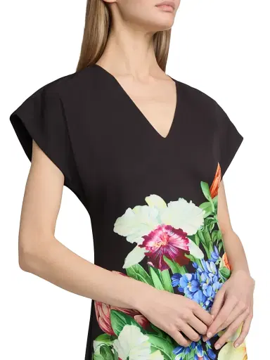 Elie Tahari Women's The Iris Spring Meadow Floral Midi-Dress - Spring Meadow | Thumbnail 6 Elie Tahari Women's The Iris Spring Meadow Floral Midi-Dress - Spring Meadow | Thumbnail 6