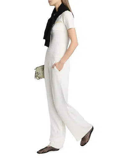 Elie Tahari Women's The Clare Straight-Leg Pants - Sky White | Thumbnail 2 Elie Tahari Women's The Clare Straight-Leg Pants - Sky White | Thumbnail 2