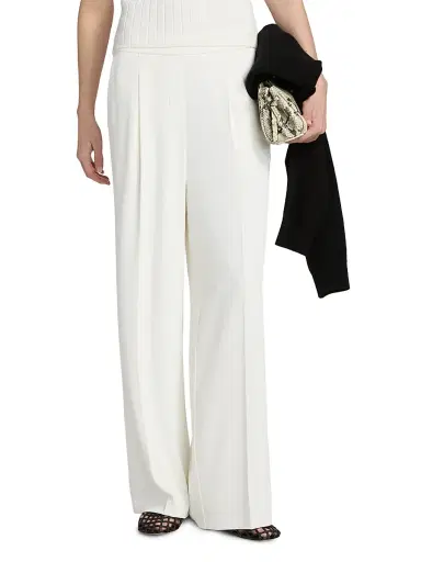 Elie Tahari Women's The Clare Straight-Leg Pants - Sky White | Thumbnail 3 Elie Tahari Women's The Clare Straight-Leg Pants - Sky White | Thumbnail 3