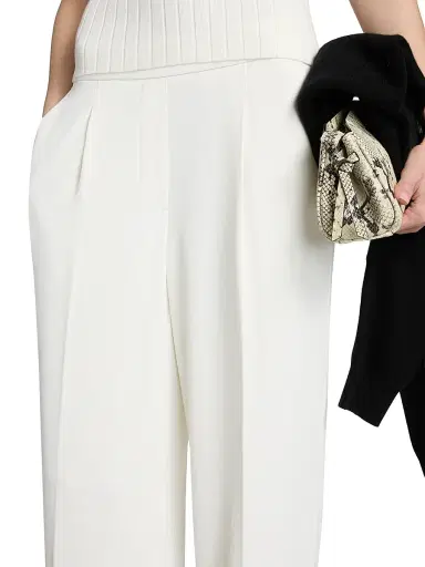 Elie Tahari Women's The Clare Straight-Leg Pants - Sky White | Thumbnail 6 Elie Tahari Women's The Clare Straight-Leg Pants - Sky White | Thumbnail 6
