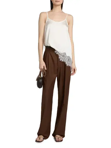 Staud Women's Chloe Silk Tank Top - Ivory - Size XL | Thumbnail 2 Staud Women's Chloe Silk Tank Top - Ivory - Size XL | Thumbnail 2