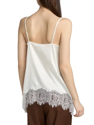 Staud Women's Chloe Silk Tank Top - Ivory - Size XL | Thumbnail 5 Staud Women's Chloe Silk Tank Top - Ivory - Size XL | Thumbnail 5