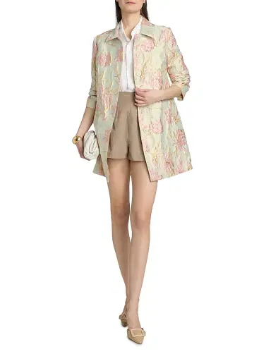 STAUD Women's Halton Floral Brocade Jacket - Botanica Aloe | Thumbnail 2 STAUD Women's Halton Floral Brocade Jacket - Botanica Aloe | Thumbnail 2