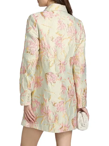STAUD Women's Halton Floral Brocade Jacket - Botanica Aloe | Thumbnail 5 STAUD Women's Halton Floral Brocade Jacket - Botanica Aloe | Thumbnail 5