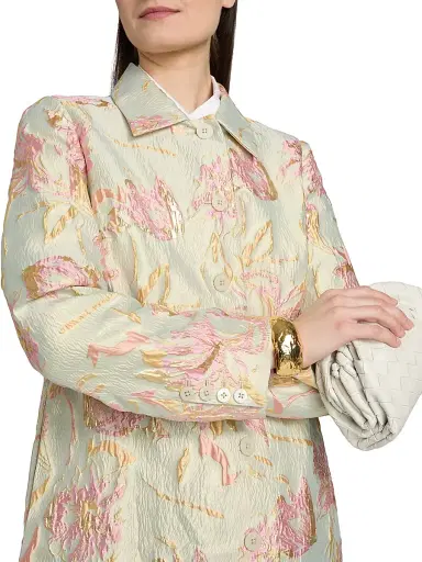 STAUD Women's Halton Floral Brocade Jacket - Botanica Aloe | Thumbnail 6 STAUD Women's Halton Floral Brocade Jacket - Botanica Aloe | Thumbnail 6