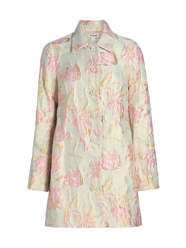 STAUD Women's Halton Floral Brocade Jacket - Botanica Aloe | Thumbnail 1 STAUD Women's Halton Floral Brocade Jacket - Botanica Aloe | Thumbnail 1