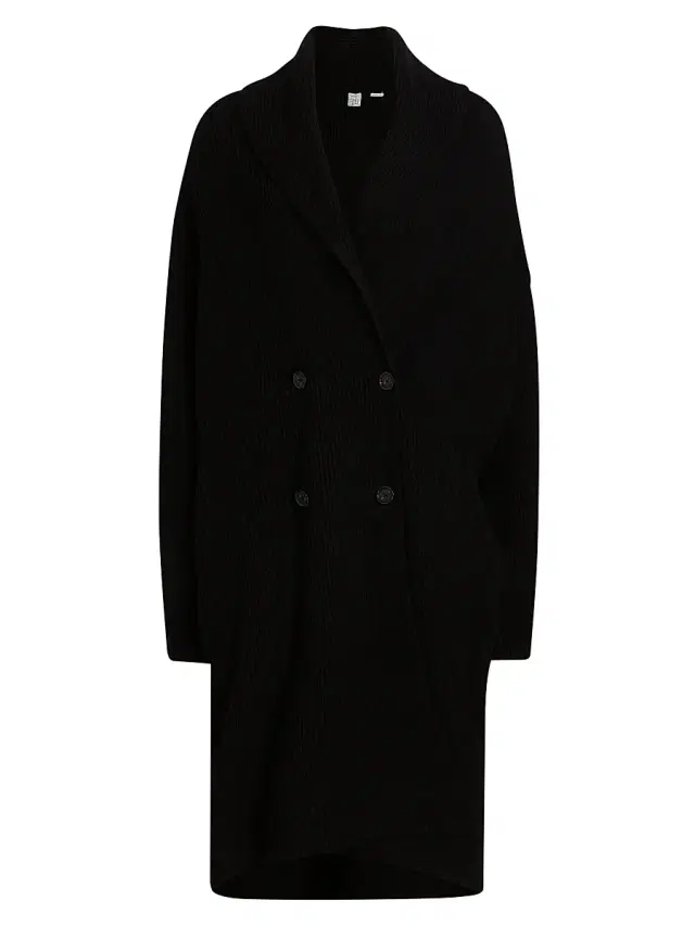 Women's Shawl Wool Cocoon Cardigan - Black Women's Shawl Wool Cocoon Cardigan - Black