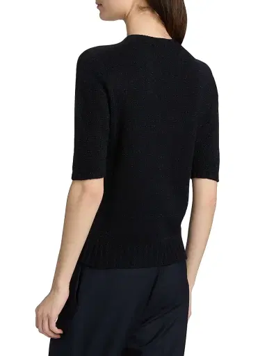 Fabiana Filippi Women's Platinum Short-Sleeve Sweater - Blu Notte - Size 0 | Thumbnail 5 Fabiana Filippi Women's Platinum Short-Sleeve Sweater - Blu Notte - Size 0 | Thumbnail 5