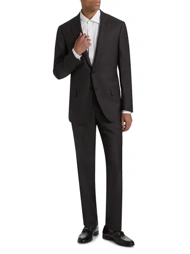 Isaia Men's Sanita Wool Suit - Grigio Scuro - Size 38 | Thumbnail 2 Isaia Men's Sanita Wool Suit - Grigio Scuro - Size 38 | Thumbnail 2