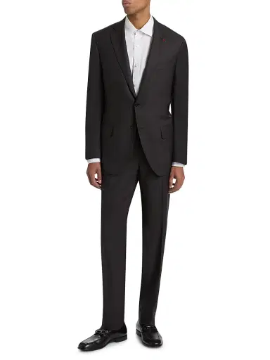 Isaia Men's Sanita Wool Suit - Grigio Scuro - Size 38 | Thumbnail 3 Isaia Men's Sanita Wool Suit - Grigio Scuro - Size 38 | Thumbnail 3
