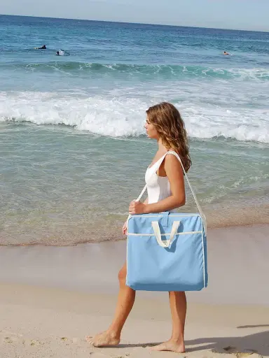 Sunnylife Take Anywhere Sea Sage Folding Chair - Blue | Thumbnail 8 Sunnylife Take Anywhere Sea Sage Folding Chair - Blue | Thumbnail 8