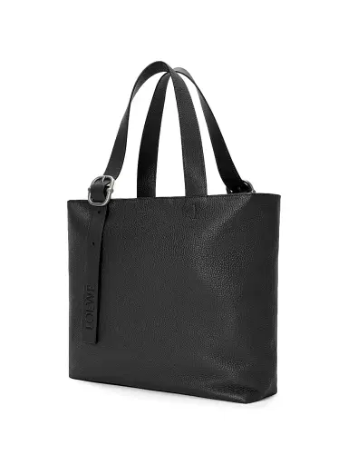 Loewe Men's Loop Leather Zipped Tote Bag - Black | Thumbnail 2 Loewe Men's Loop Leather Zipped Tote Bag - Black | Thumbnail 2