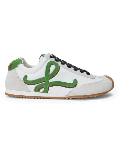 LOEWE Women's x Louis Wain Ballet Runner 2.0 Low-Top Leather Sneakers - White Grass Green Dark Orange | Thumbnail 1 LOEWE Women's x Louis Wain Ballet Runner 2.0 Low-Top Leather Sneakers - White Grass Green Dark Orange | Thumbnail 1