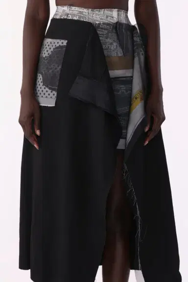 Jason Wu Collection COLLAGE MIDI SKIRT WITH SHEEPHEAD ARTWORK BY ROBERT RAUSCHENBERG | Thumbnail 5 Jason Wu Collection COLLAGE MIDI SKIRT WITH SHEEPHEAD ARTWORK BY ROBERT RAUSCHENBERG | Thumbnail 5