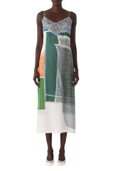 Jason Wu Collection COLLAGE SLIP DRESS WITH PLATTER ARTWORK BY ROBERT RAUSCHENBERG | Thumbnail 1 Jason Wu Collection COLLAGE SLIP DRESS WITH PLATTER ARTWORK BY ROBERT RAUSCHENBERG | Thumbnail 1