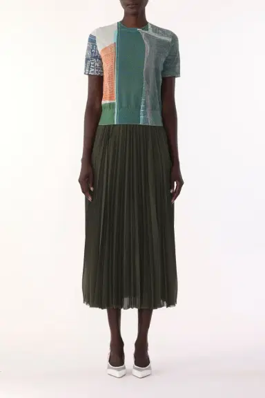Jason Wu Collection SHORT SLEEVE KNIT TOP WITH PLATTER ARTWORK BY ROBERT RAUSCHENBERG | Thumbnail 2 Jason Wu Collection SHORT SLEEVE KNIT TOP WITH PLATTER ARTWORK BY ROBERT RAUSCHENBERG | Thumbnail 2