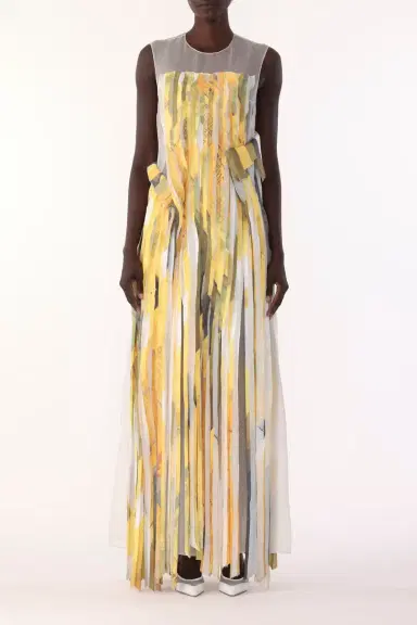 Jason Wu Collection SLEEVELESS STRIP TANK GOWN WITH SULPHUR BANK ARTWORK BY ROBERT RAUSCHENBERG | Thumbnail 2 Jason Wu Collection SLEEVELESS STRIP TANK GOWN WITH SULPHUR BANK ARTWORK BY ROBERT RAUSCHENBERG | Thumbnail 2