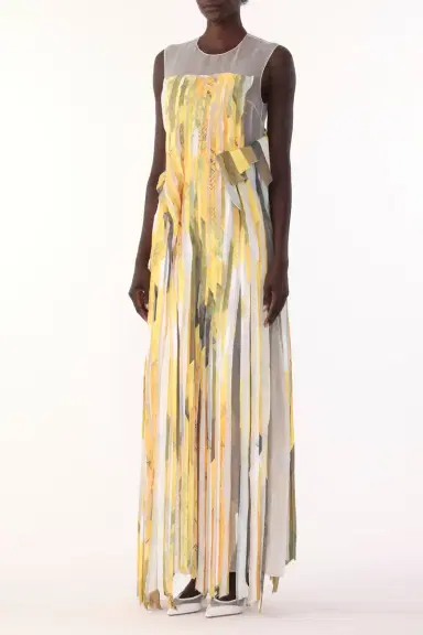 Jason Wu Collection SLEEVELESS STRIP TANK GOWN WITH SULPHUR BANK ARTWORK BY ROBERT RAUSCHENBERG | Thumbnail 3 Jason Wu Collection SLEEVELESS STRIP TANK GOWN WITH SULPHUR BANK ARTWORK BY ROBERT RAUSCHENBERG | Thumbnail 3