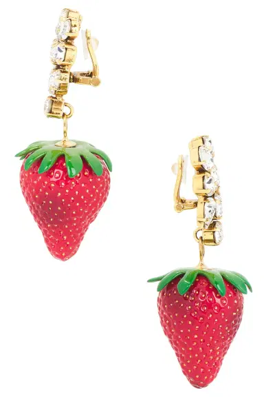 Saint Laurent Bo Fraise Avec Stras Earrings | Thumbnail 3 Saint Laurent Bo Fraise Avec Stras Earrings | Thumbnail 3