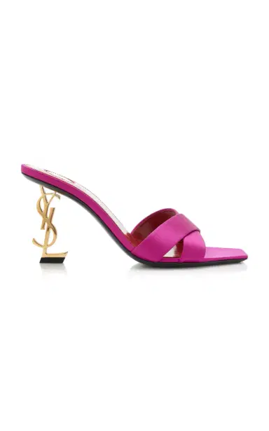 Saint Laurent Opyum Satin Sandals | Thumbnail 1 Saint Laurent Opyum Satin Sandals | Thumbnail 1