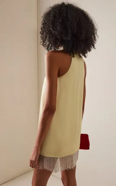SEV Daniella Fringed Satin Mini Dress | Thumbnail 4 SEV Daniella Fringed Satin Mini Dress | Thumbnail 4