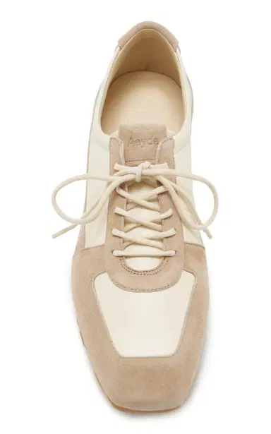 aeyde Uma Suede-Trimmed Satin Sneakers | Thumbnail 3 aeyde Uma Suede-Trimmed Satin Sneakers | Thumbnail 3