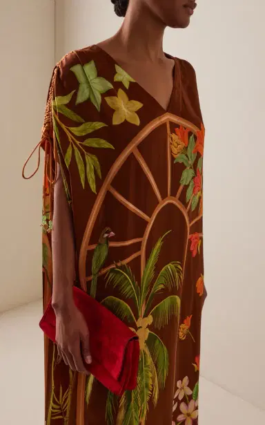 VERANDAH Drawstring Satin Kaftan | Thumbnail 3 VERANDAH Drawstring Satin Kaftan | Thumbnail 3