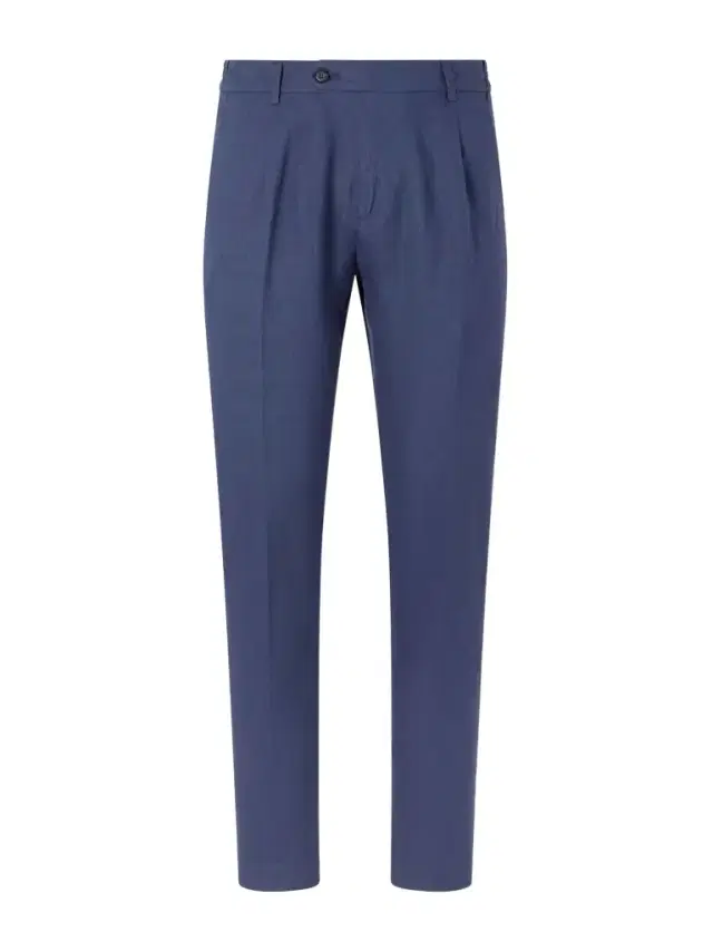 Flat Front Chino Linen Trousers - Men Flat Front Chino Linen Trousers - Men
