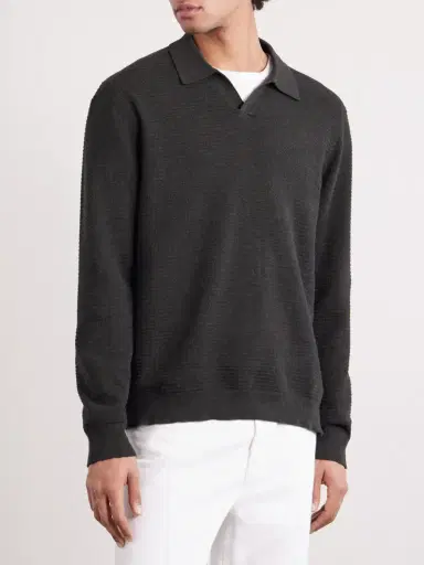 NN07 Paul 60019 Ribbed Organic Cotton Polo Shirt - Men | Thumbnail 3 NN07 Paul 60019 Ribbed Organic Cotton Polo Shirt - Men | Thumbnail 3