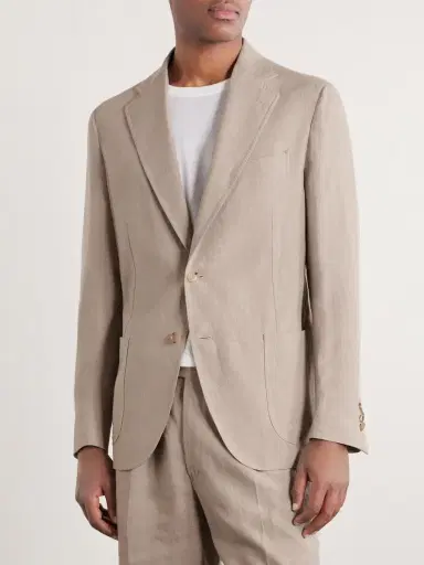 De Petrillo Linen Suit Jacket - Men | Thumbnail 3 De Petrillo Linen Suit Jacket - Men | Thumbnail 3