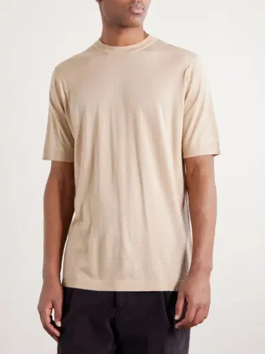 Thom Sweeney Cashmere and Silk-Blend Knitted T-Shirt - Men | Thumbnail 3 Thom Sweeney Cashmere and Silk-Blend Knitted T-Shirt - Men | Thumbnail 3