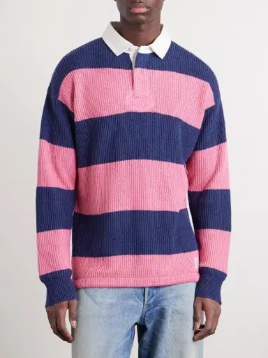 Polo Ralph Lauren Striped Ribbed Linen and Cotton-Blend Polo Shirt - Men | Thumbnail 3 Polo Ralph Lauren Striped Ribbed Linen and Cotton-Blend Polo Shirt - Men | Thumbnail 3