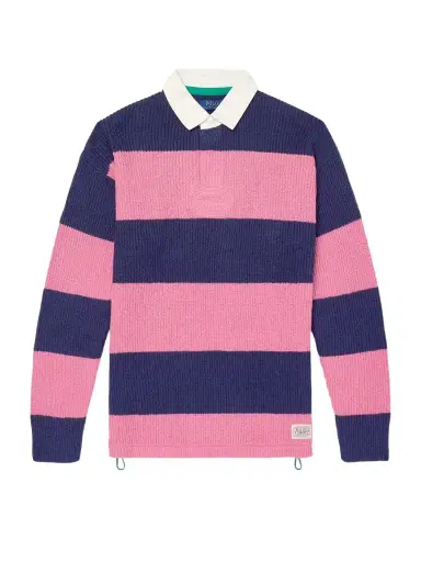 Polo Ralph Lauren Striped Ribbed Linen and Cotton-Blend Polo Shirt - Men | Thumbnail 1 Polo Ralph Lauren Striped Ribbed Linen and Cotton-Blend Polo Shirt - Men | Thumbnail 1