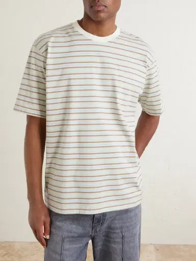 Auralee Striped Cotton-Jersey T-Shirt - Men | Thumbnail 3 Auralee Striped Cotton-Jersey T-Shirt - Men | Thumbnail 3