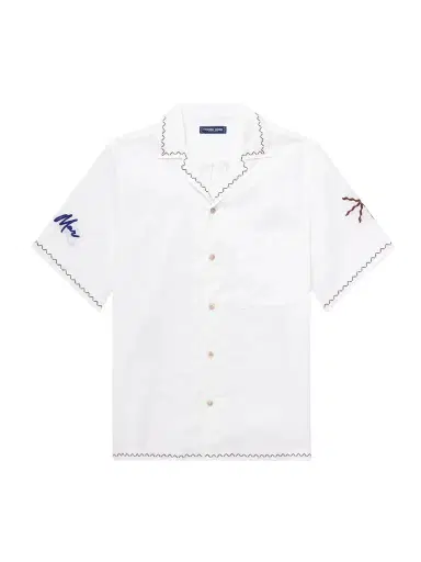 Frescobol Carioca Alves Embroidered Linen Shirt - Men | Thumbnail 1 Frescobol Carioca Alves Embroidered Linen Shirt - Men | Thumbnail 1
